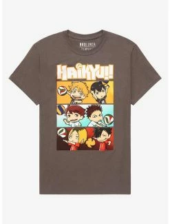 Television Haikyu!! Chibi Team Panel Portraits Women's T-Shirt - BoxLunch Exclusive