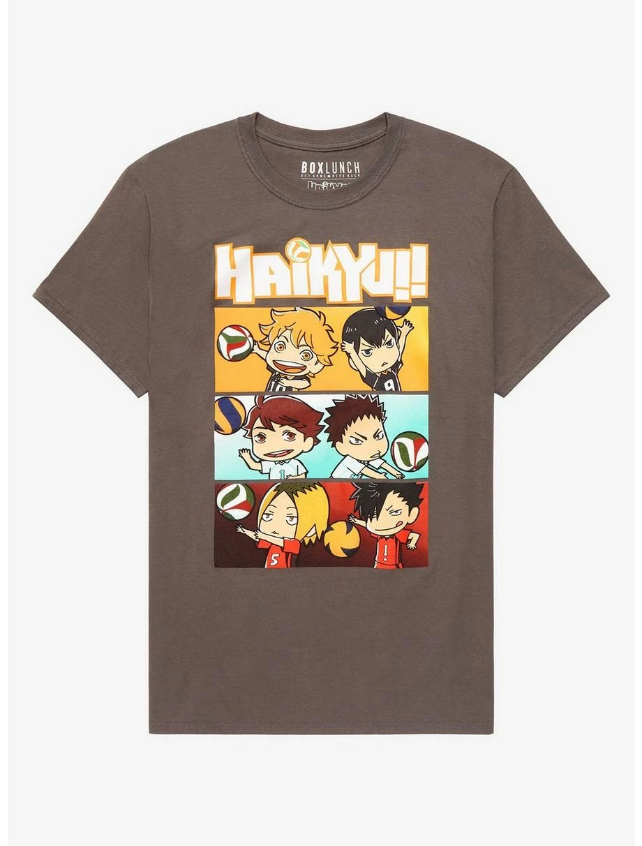 Television Haikyu!! Chibi Team Panel Portraits Women's T-Shirt - BoxLunch Exclusive