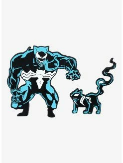 Superheroes Marvel Spider-Man Venom & Cat Enamel Pin Set - BoxLunch Exclusive