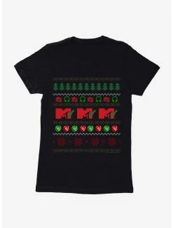 Television MTV Ugly Christmas Sweater Womens T-Shirt