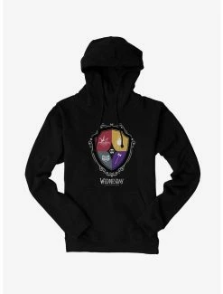 Television Wednesday Nevermore Academy Crest Icons Hoodie