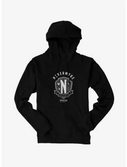 Television Wednesday Nevermore Academy Emblem Hoodie
