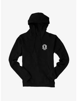 Television Wednesday Nevermore Academy Crest Hoodie