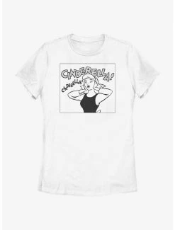 Online Exclusives Disney Cinderella Pop Art Style Portrait Womens T-Shirt