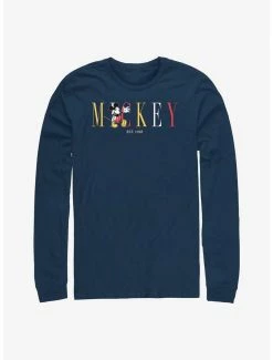 Online Exclusives Disney Mickey Mouse Classic Font Long-Sleeve T-Shirt