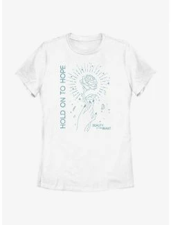 Online Exclusives Disney Beauty And The Beast Hold On To Hope Rose Womens T-Shirt