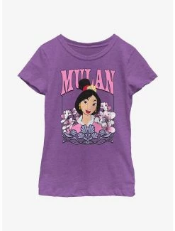 Online Exclusives Disney Mulan Floral Portrait Youth Girls T-Shirt