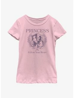 Online Exclusives Disney Princesses Follow Your Heart Crest Youth Girls T-Shirt