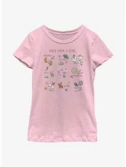 Online Exclusives Disney Princesses Once Upon A Time Icons Youth Girls T-Shirt