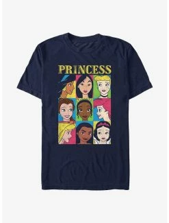 Online Exclusives Disney Princesses Face Character Grid T-Shirt