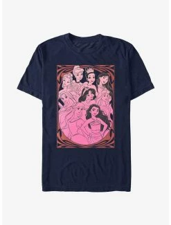 Online Exclusives Disney Princesses Outline Swirl Print T-Shirt
