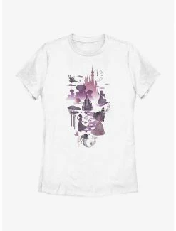Online Exclusives Disney Princesses Vignette Collage Womens T-Shirt