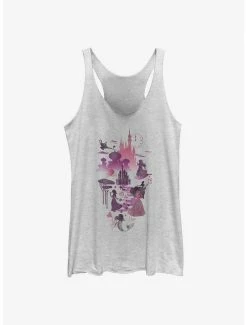 Online Exclusives Disney Princesses Vignette Collage Womens Tank Top