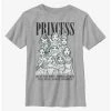 Online Exclusives Disney Princesses Outline Group Stack Youth T-Shirt