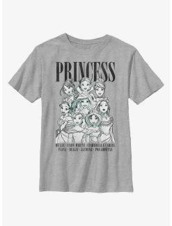 Online Exclusives Disney Princesses Outline Group Stack Youth T-Shirt